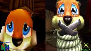 Conker Comparison (N64/Xbox) Game Over (60fps)