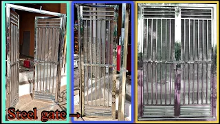 How to make steel gate || Steel Gate Design || How to build a metal fence gate || Steel fancy gate
