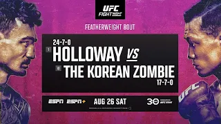 UFC SINGAPORE LIVE HOLLOWAY VS KOREAN ZOMBIE FULL FIGHT NIGHT COMPANION & PLAY BY PLAY