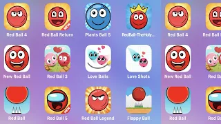 Red Ball 4,Red Ball Return,Plants Ball 5,Red Ball Holy Treasure,New Red Ball,Red Ball 3,Love Balls