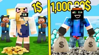 MINECRAFT - ZŁODZIEJ ZA 1$ VS ZŁODZIEJ ZA 1,000,000$ | Vito i Bella