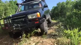 Wheelin the power line track in the mark Twain national forest in a land cruiser