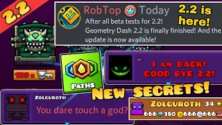Robtop Finally Updated Geometry Dash 2.2! All New Secrets & Features! | GD News?