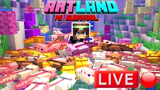 🔴 BUSCANDO EL AJOLOTE AZUL EN ARTLAND | Mi Survival - Minecraft ! HaroldArtist Play