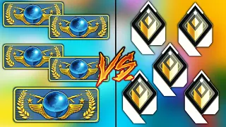 5 Global Elite VS 5 Radiant Players! [VALORANT VS CS:GO] - Who Wins?