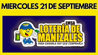 Resultado de la LOTERIA de MANIZALES del MIERCOLES 21 de SEPTIEMBRE de 2022 (Chance y Loterias) ✅✅✅