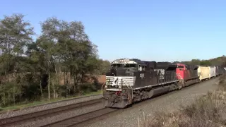 Westbound NS freight near Enon Valley, PA