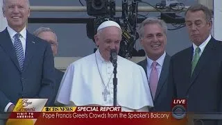 Pope Greets Crowd
