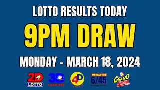 9PM Lotto Result Today March 18, 2024 (Monday) Ez2 Swertres PCSO