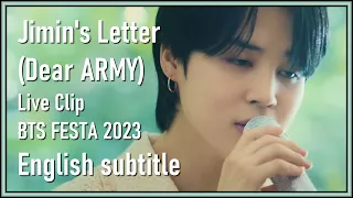 Jimin - Letter (Dear.ARMY) Live Clip BTS FESTA 2023 [ENG SUB] [Full HD]