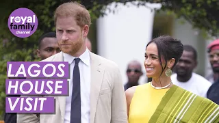 Prince Harry & Meghan Recieve Warm Welcome During Visit to Lagos House