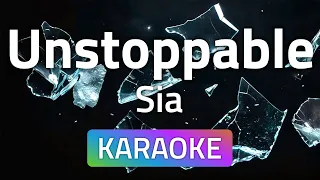 Sia - Unstoppable (Karaoke instrumental with lyrics - original key)