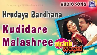 Hrudaya Bandhana | "Kudidare Malashree" Audio Song | Ambareesh,Sudharani | Akash Audio