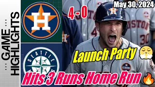 HOU Astros vs Mariners (Full Highlights) | May 30, 2024 | 3 - Runs Home Run [Launch Party] 💥