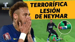 Terrorífica lesión de Neymar: se marchó en camilla llorando | Telemundo Deportes