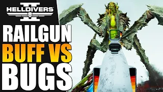 Helldivers 2 - Railgun Buff vs Bugs (Helldive Solo)
