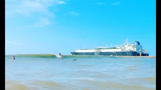 Surfing Surfside Texas - Hurricane Grace