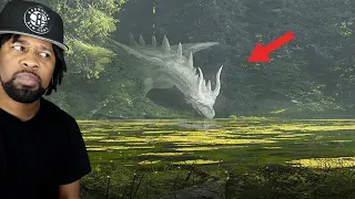 Man's Camera Caught A Massive Creature Crawling Into The Lake