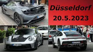Carspotting Highlights Düsseldorf 20.5.2023!(765LT-Spider, 992 GT3RS, 992 Dakar, Performante, F8...)