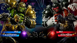 Gladiator Hulk & Black Panther Vs Hulk & Black Panther  [Very Hard AI] | Marvel vs Capcom: Infinite