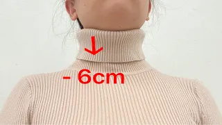 💝 Tips to shorten an annoying high-neck sweater