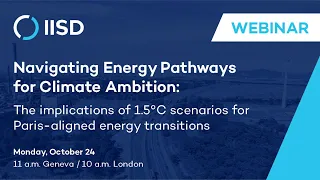 Webinar | Navigating Energy Pathways for Climate Ambition