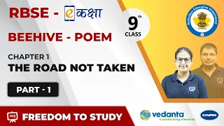 RBSE | Class 9th | English | Beehive | Poem | The road not taken | part - 1