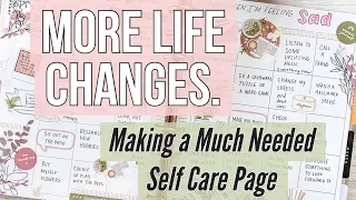 Let's Chat. Self Care Page of Things to Do When I'm Sad -Happy Planner Creative Journal Monthly List