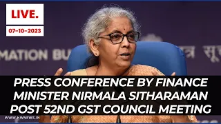 Live: Nirmala Sitharaman Addressing Press Conference