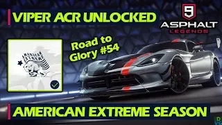 Asphalt 9 - F2P RTG #54 | Viper ACR unlocked + American Extreme Season