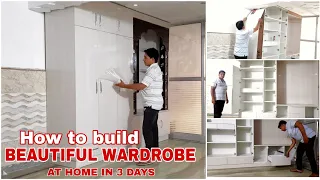 How To Build Beautiful Wardrobe Size 96"×102"×22" At Home In 5 Days|Wardrobe(अलमारी)कैसे बनाएं