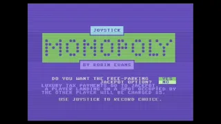 (Gameplay - 909) Joystick Monopoly (Commodore 64 - 24)