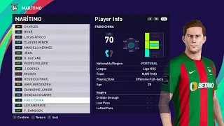 Marítimo & Portugal LIGA NOS & Players Ratings & eFootball PES 2021