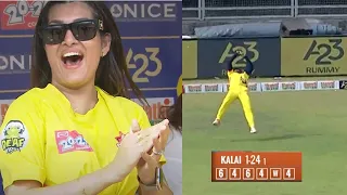 Chennai bowler Kalai Arsan's expensive yet wicket picking over vs Mumbai Heroes | CCL 2024