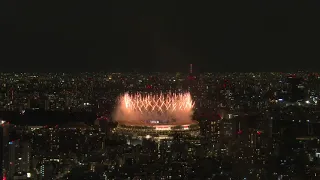 Tokyo 2020  Fireworks Mark Start of Olympic Opening Ceremony