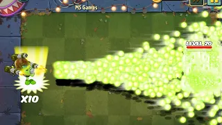 Every Plants x10 Max Level use 5 Plant Food Vs Firebreather Zombie Level 20 - PvZ 2