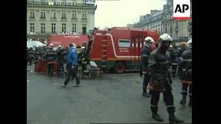 Riot police use tear gas against protesting firefighters