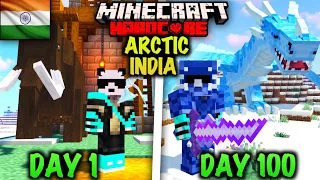 I Survived 100 Days in ARCTIC INDIA in Hardcore Minecraft(हिंदी)