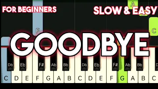 AIR SUPPLY - GOODBYE | SLOW & EASY PIANO TUTORIAL