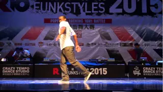 Franqey｜Zero｜Popping裁判表演｜R16 Funkstyle 2015