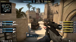 CS:GO POV Demo Vitality ZywOo (38/15) vs FaZe (de_mirage)