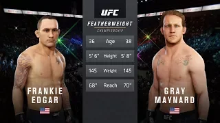 Frankie Edgar Vs Gray Maynard I : Ea Sports UFC 3 Legendary Fights : UFC 3 Gameplay