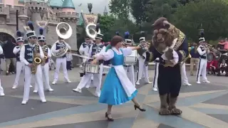 Belle & the beast dancing in sleeping beauty’s castle