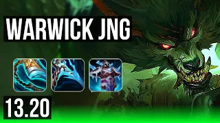 WARWICK vs JARVAN IV (JNG) | Rank 1 Warwick, 10/1/10, Godlike, Rank 18 | JP Challenger | 13.20