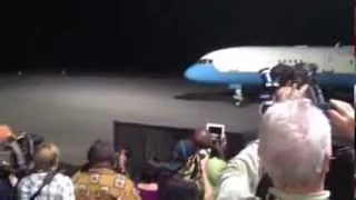 Air Force One Lands in Cleveland, Ohio - President Obama's America Forward! Tour