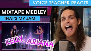 Voice Teacher Reacts to Ariana Grande and Kelly Clarkson - Mixtape Medley on The Tonight Show