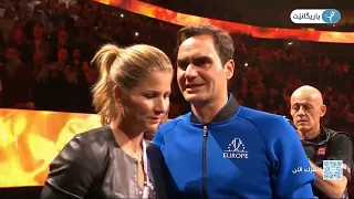 #federer with his family crying on  his last match   #lavercup