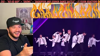 EXO - "Ko Ko Bop" + "Growl" + "Baekhyun and Xiumin Dance Battle" - EℓyXiOn Reaction!