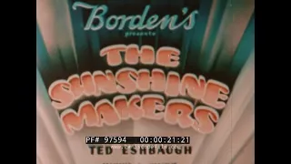 " THE SUNSHINE MAKERS "  1935 TED ESHBAUGH CARTOON PROMOTING BORDEN'S DAIRY  MILK PRODUCTS 97594