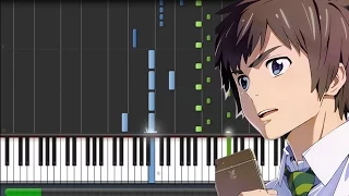 【FULL】Kimi no Na wa [君の名は] Insert Song - Sparkle [スパークル] (Piano Synthesia + Sheet)